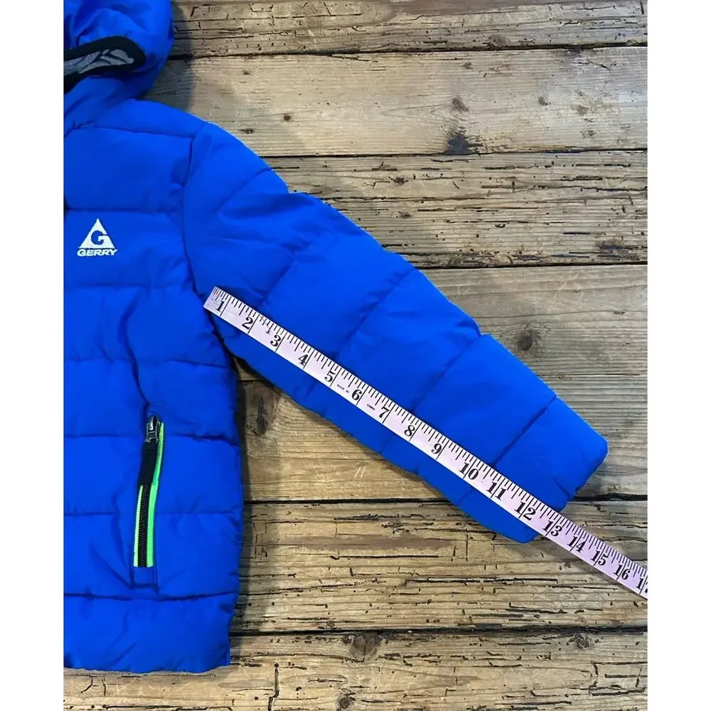 Gerry Boys Size 6 Royal Blue Puffer Hoodie Jacket NWT
